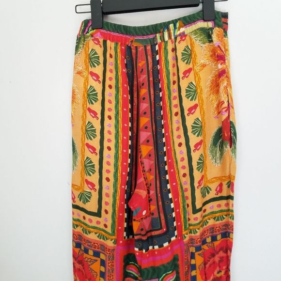 Anthropologie Farm Rio Printed Linen High Waist Jogger Pants SP - Picture 7 of 13